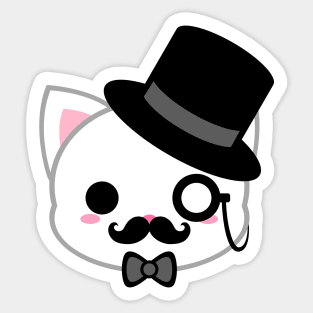 Cute Gentleman Cat Sticker